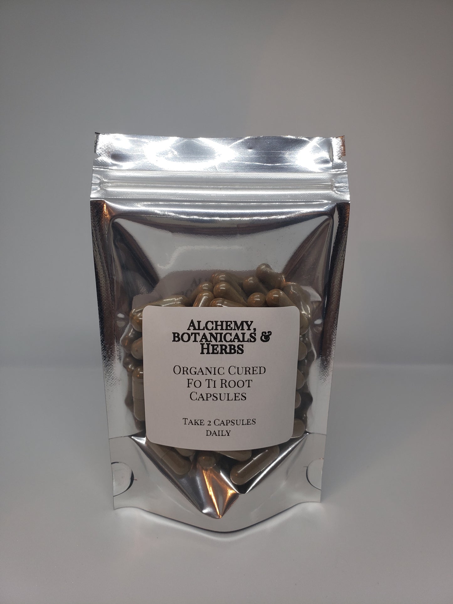 Fo Ti Root Powder Cured Organic Capsules - Alchemy Botanicals & Herbs Corp