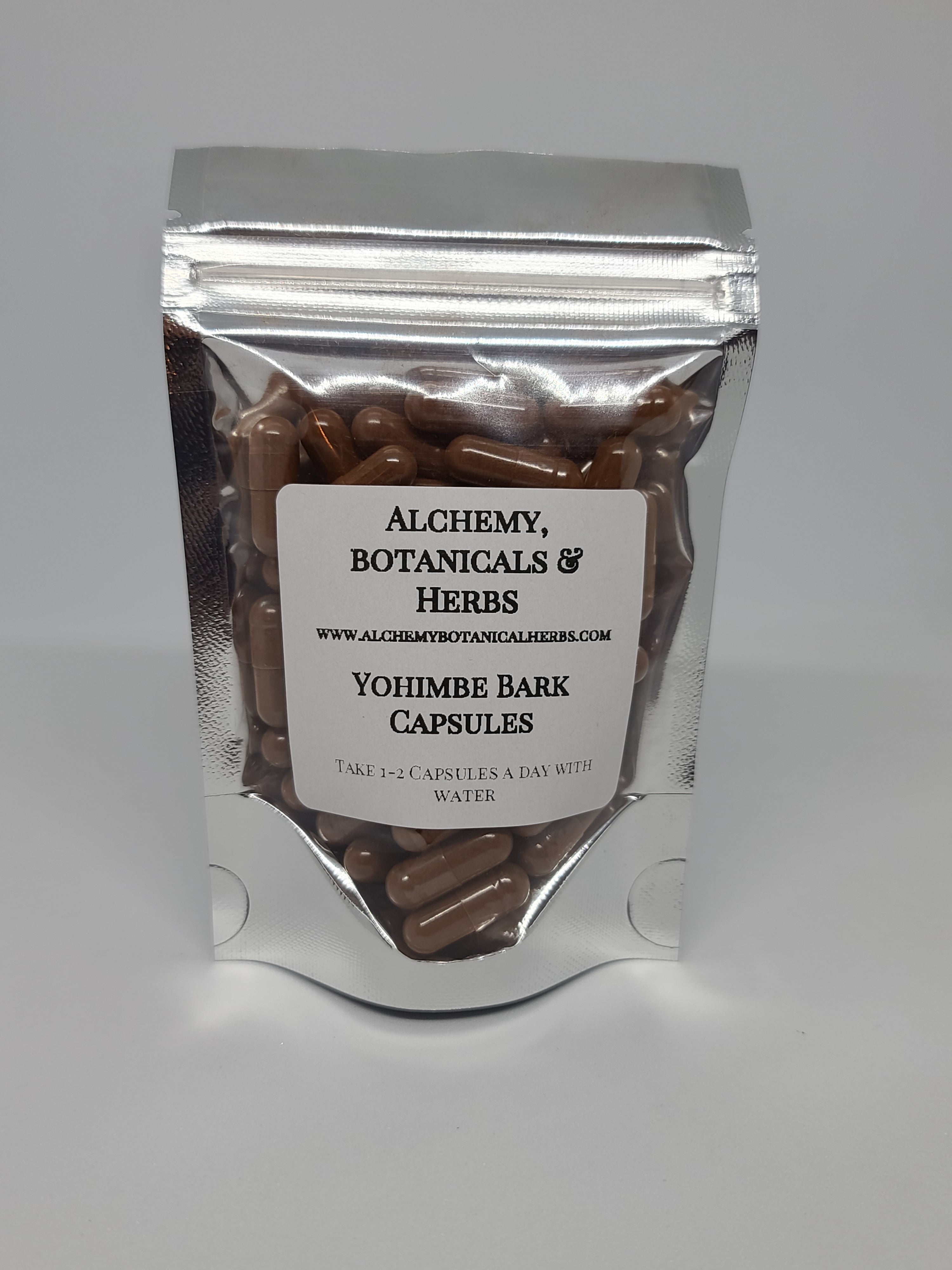 Yohimbe Root Capsules Size O Vegetarian Capsule Alchemy Botanicals