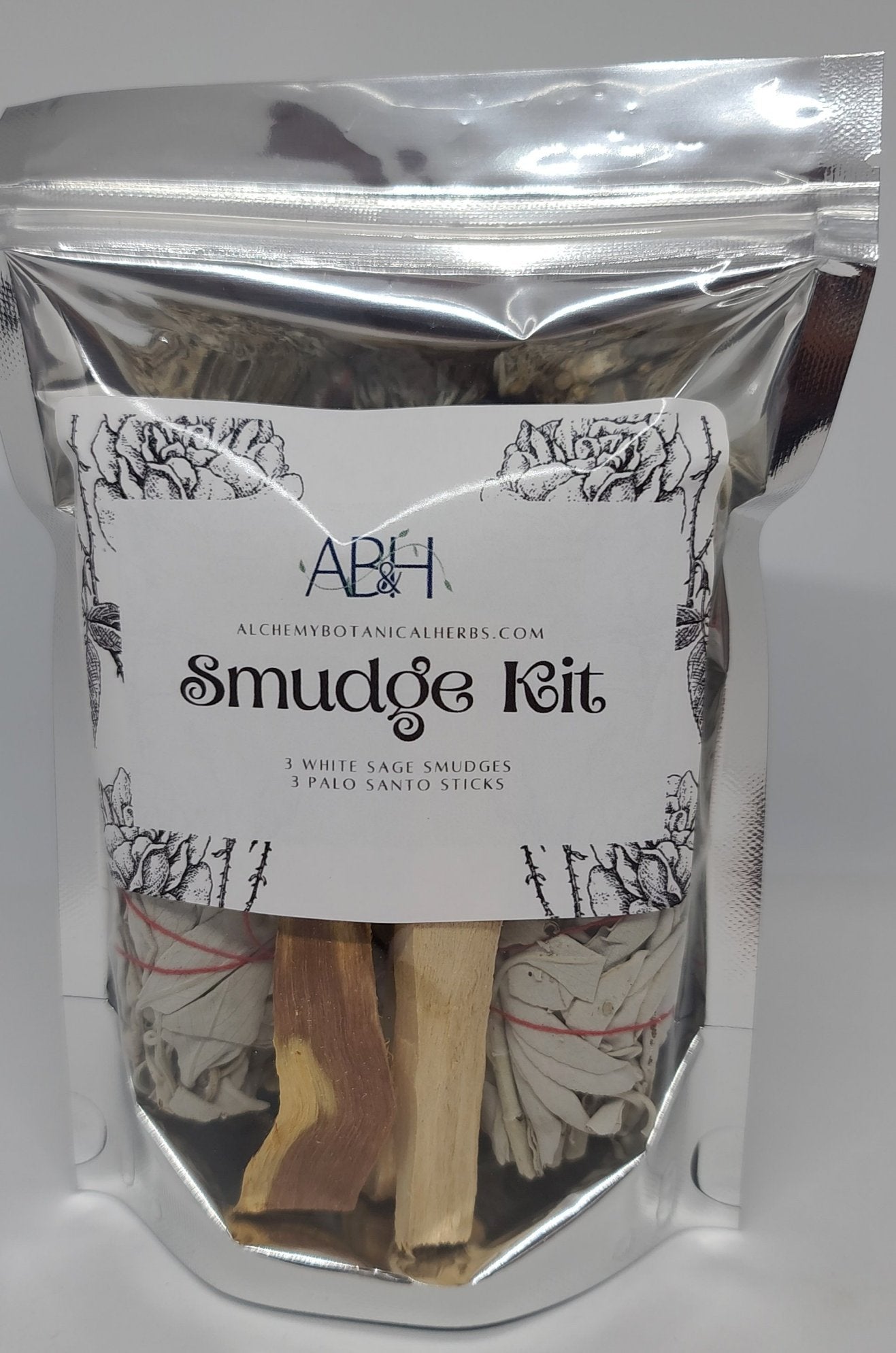 SMUDGE BUNDLE 3X White Sage Smudge Sticks & 3X Palo Santo Sticks Bundle - Alchemy Botanicals & Herbs Corp