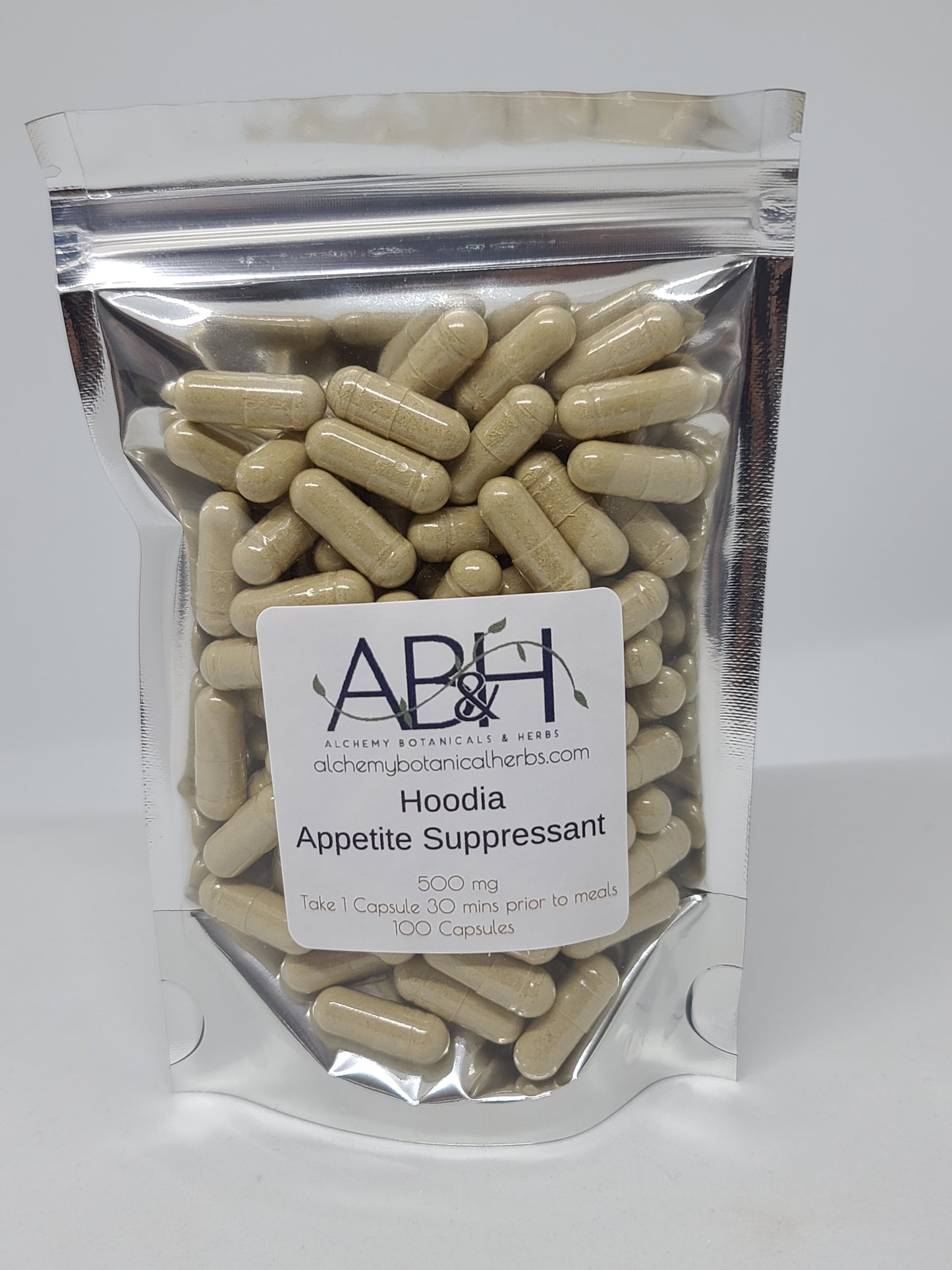 Hoodia Capsules 500mg 100 Capsules - Alchemy Botanicals & Herbs Corp