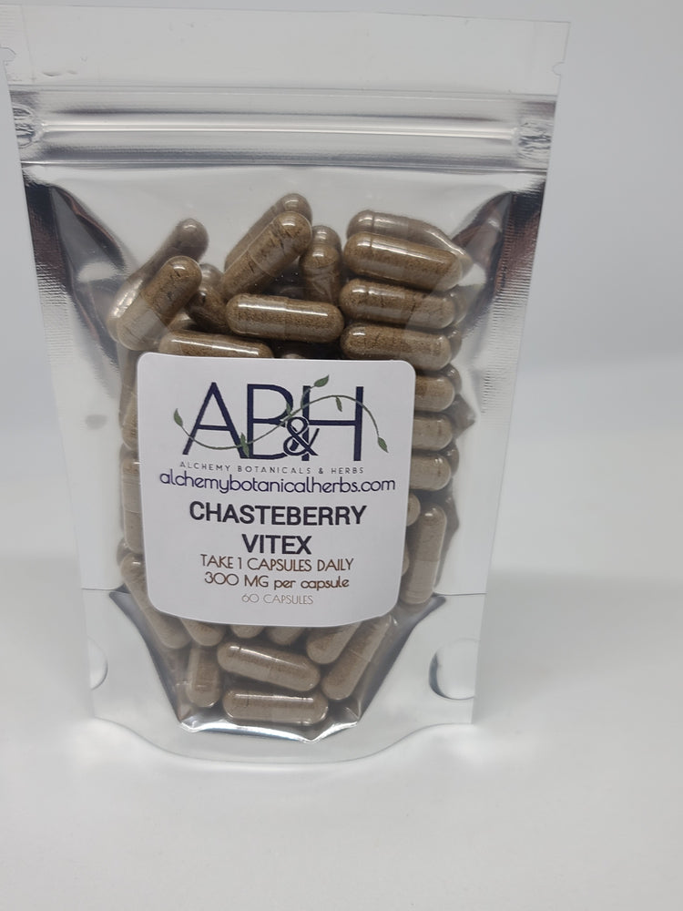 
                  
                    Chaste Tree Berry Capsules 60 Capsules Vitex 300mg - Alchemy Botanicals & Herbs Corp
                  
                