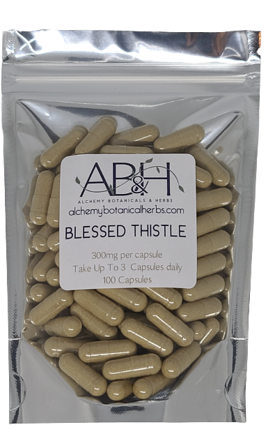 Blessed Thistle Capsule 300mg 100 Capsules - Alchemy Botanicals & Herbs Corp