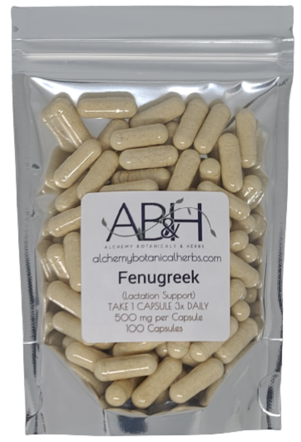 Fenugreek Seed Powder Capsules (Trigonella Foenum Graecum) - Alchemy Botanicals & Herbs Corp