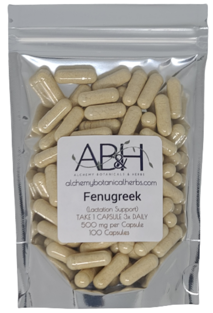 Fenugreek Seed Powder Capsules (Trigonella Foenum Graecum) - Alchemy Botanicals & Herbs Corp