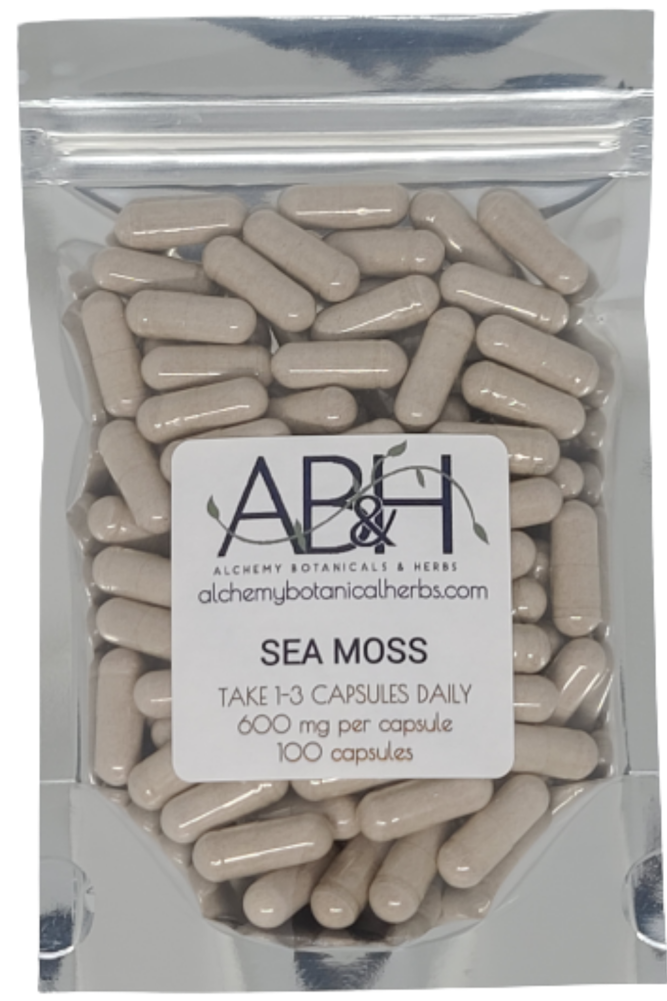 
                  
                    Organic Irish Moss/Sea Moss Capsules 100% Pure Organic Powder Capsule Vegetarian Capsules - Alchemy Botanicals & Herbs Corp
                  
                