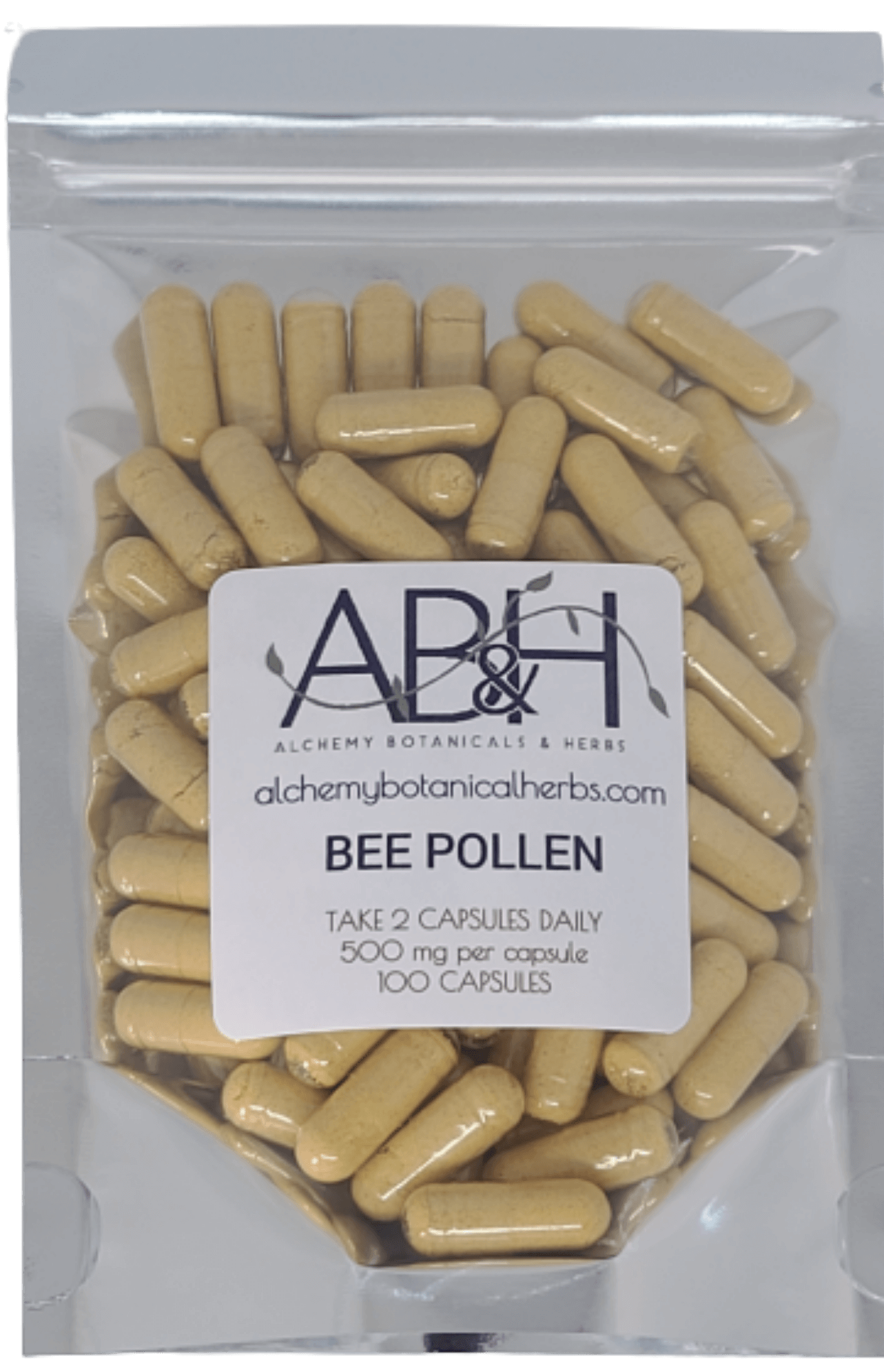 BEE POLLEN CAPSULES - Alchemy Botanicals & Herbs Corp