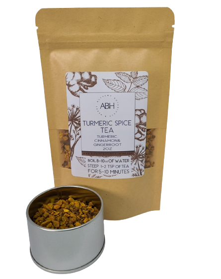 Organic Turmeric Spice Tea 2 oz Loose Herbal Tea Anti Inflammatory Curcumin - Alchemy Botanicals & Herbs Corp