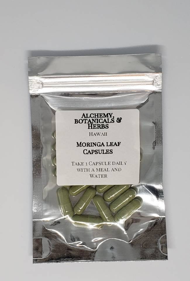 
                  
                    Organic Moringa Leaf Capsules Vegetarian 30 Capsules 1 month Supply Moringa Oleifera - Alchemy Botanicals & Herbs Corp
                  
                